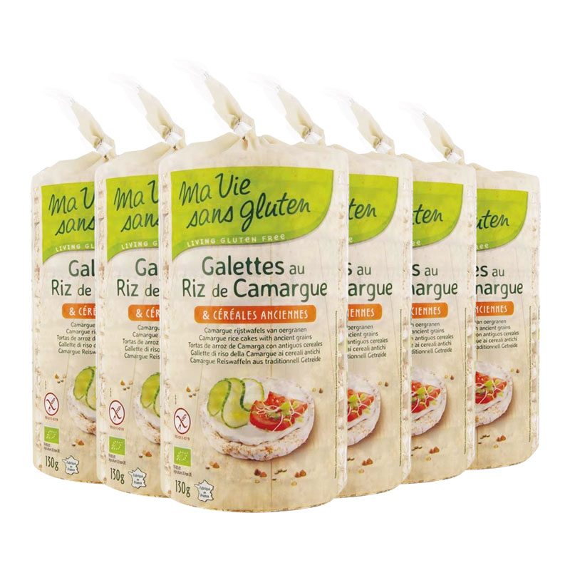 Galettes de riz de Camargue aux céréales anciennes - Lot de 6x130g