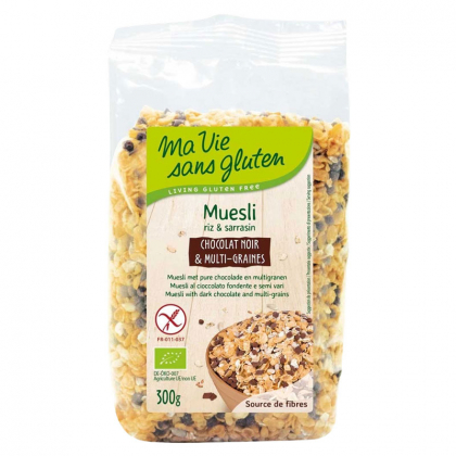 Muesli sans gluten - Chocolat noir & multi-graines - 300g