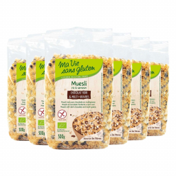 Muesli sans gluten - Chocolat noir & multi-graines - Lot de 6x300g