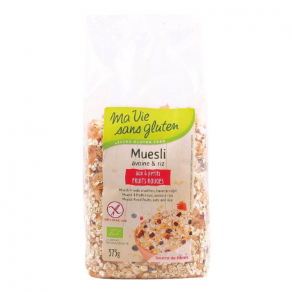 Muesli sans gluten - Fruits rouges, avoine & riz - 375g