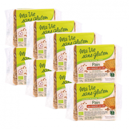 Pain aux graines de lin sans gluten - Lot de 8x375g