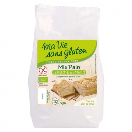 Préparation pour pain millet et graines sans gluten - 500g