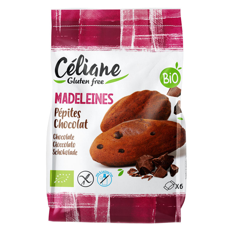 Madeleines aux pépites chocolat bio sans gluten - 180g