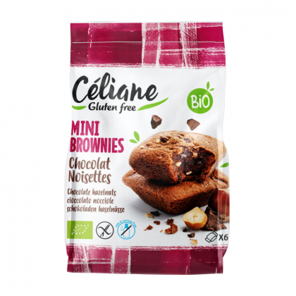 Mini brownies bio et sans gluten - Chocolat noisette - 170g