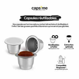 Capsules réutilisables pour Nespresso® - Lot de 3