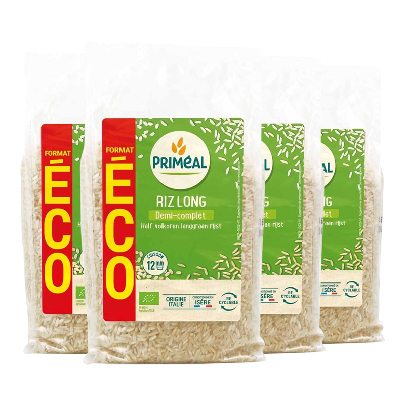 Riz long demi complet - 4x2kg