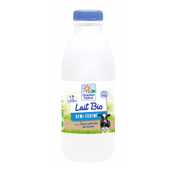 Lait de vache demi-écrémé UHT bio - 1l