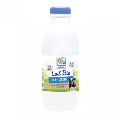 Lait de vache demi-écrémé...