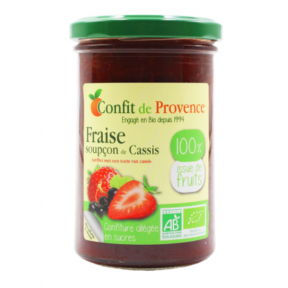 Confiture 100% fruits bio - Fraise cassis - 290g