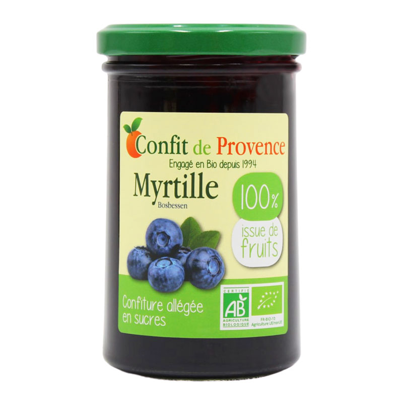 Confiture 100% fruits bio - Myrtille - 290g