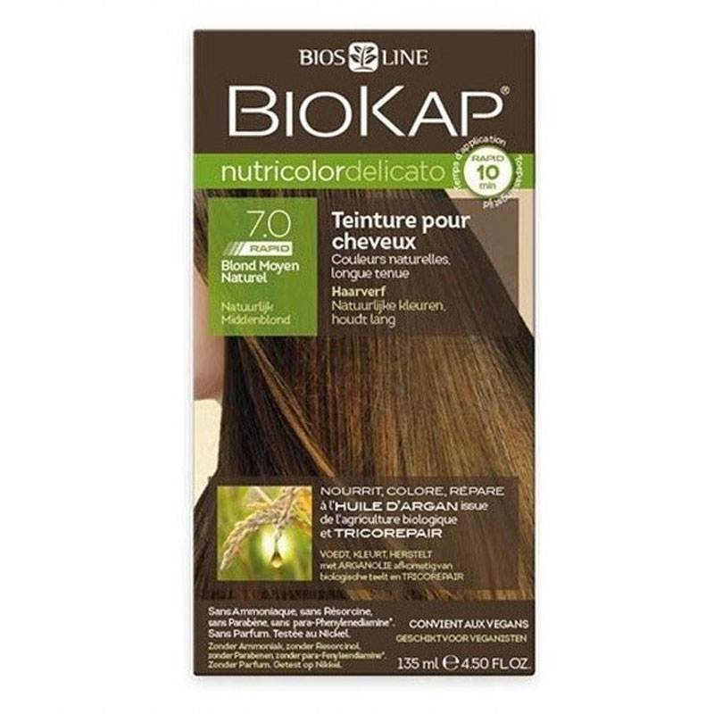 Coloration Nutricolor Delicato Rapid - 7.0 Blond moyen Naturel - 135ml