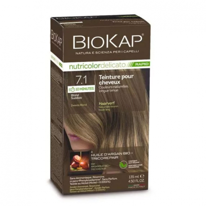 Coloration Nutricolor Delicato Rapid - 7.1 Blond Suédois - 135ml