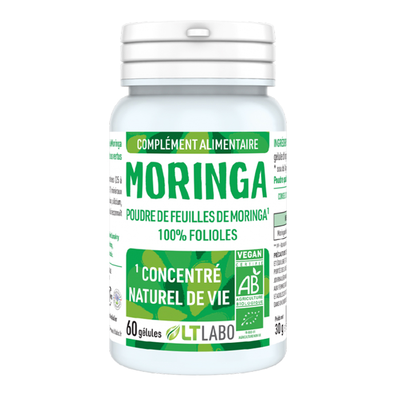 Moringa pure bio - Vitalité générale - 60 gélules