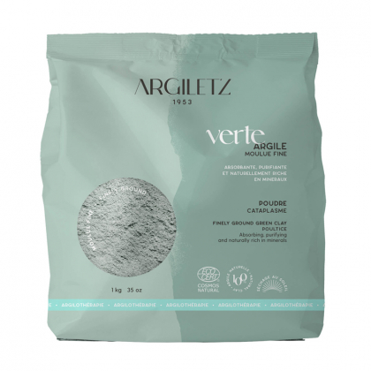 Argile verte moulue fine - Vrac 1kg