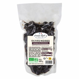 Olives noires bio aux herbes de Provence - 500g