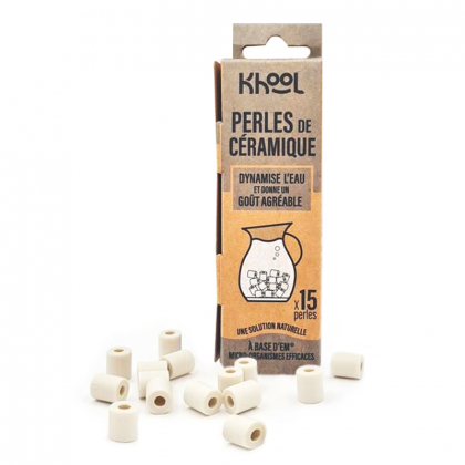Perles de céramique - Boite de 15 perles
