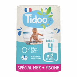 Couches de bain écologiques - Taille 4 - 8/15 kg - Pack de 12