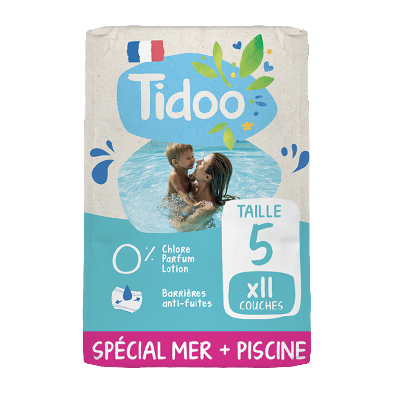 Couches de bain écologiques - Taille 5 - 12/18 kg - Pack de 11