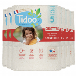 Culottes d'apprentissage écologiques - Taille 5 - 12/18 kg - Lot de 6x28