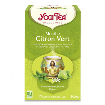 Menthe et citron vert - Infusion ayurvédique aux plantes bio - 17 infusettes