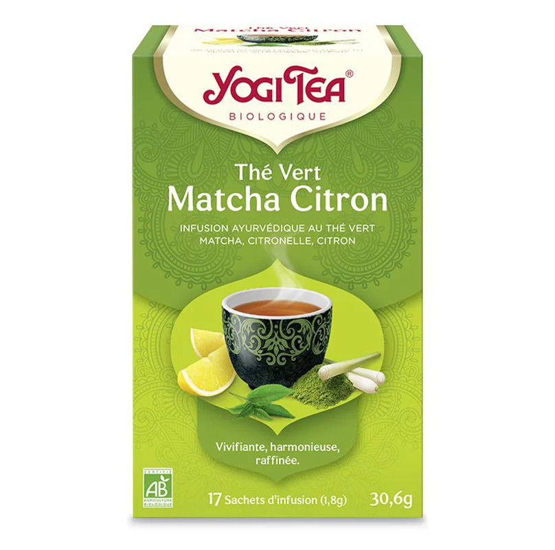 Matcha citron - Infusion ayurvédique au thé vert bio - 17 infusettes ...