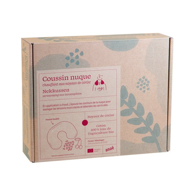 Coussin pour la nuque en noyaux de cerise