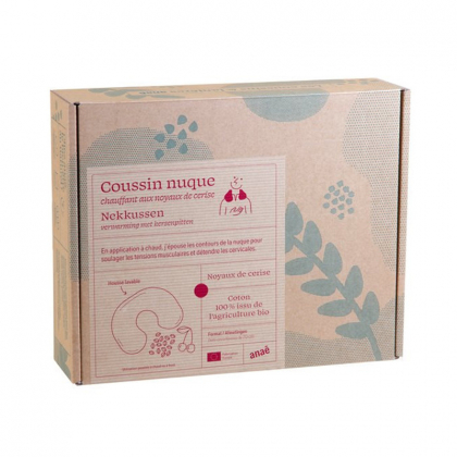 Coussin pour la nuque en noyaux de cerise