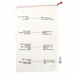 Sac à vrac en coton bio gradué - 30x20cm