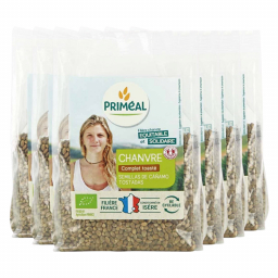 Graines de chanvre complètes toastées - Lot de 6 x 200g