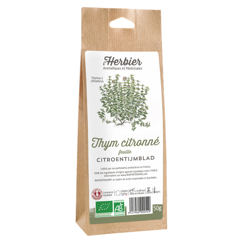 Feuilles de thym citronné bio - 50g