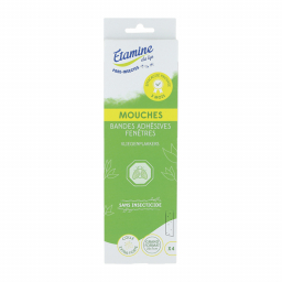 Bandes adhésives anti-mouches - Spécial fenêtre - Lot de 4