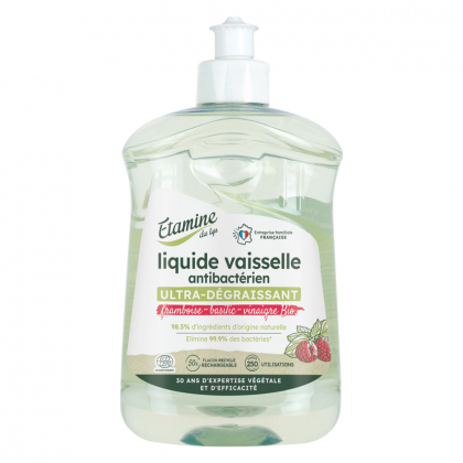 Liquide vaisselle antibactérien - Framboise basilic - 500ml
