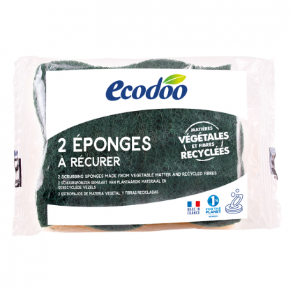 Éponges végétales à récurer - Lot de 2