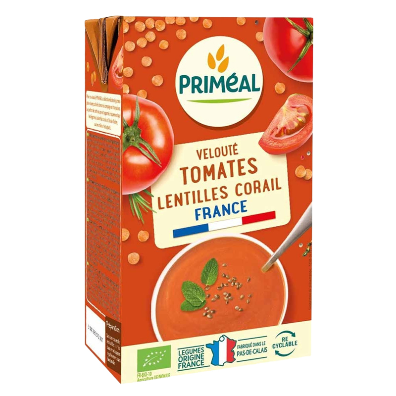 Velouté de tomates & lentilles corail - Origine France - 1L