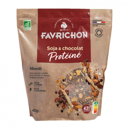 Muesli bio protéiné - Soja et chocolat - 450g