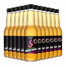 Boisson énergisante - Ananas et fruit de la passion - Lot de 12x33cl