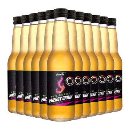 Boisson énergisante - Ananas et fruit de la passion - Lot de 12x33cl