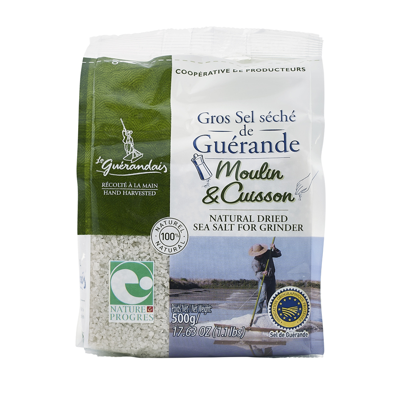 Gros sel de Guérande séché- IGP Nature et Progrès - 500g
