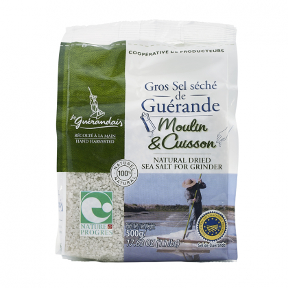 Gros sel de Guérande séché- IGP Nature et Progrès - 500g