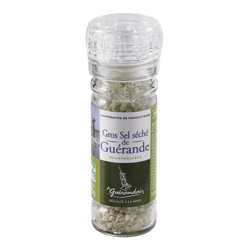 Gros sel de Guérande séché- IGP Nature et Progrès - 75g