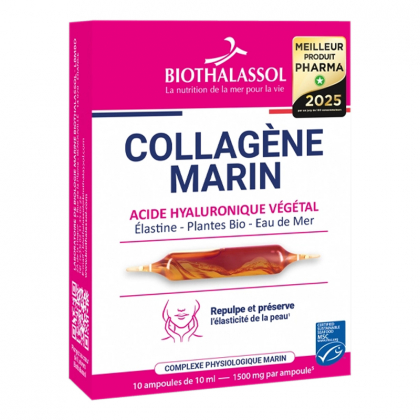 Collagène marin - Acide hyaluronique et élastine - 10 ampoules