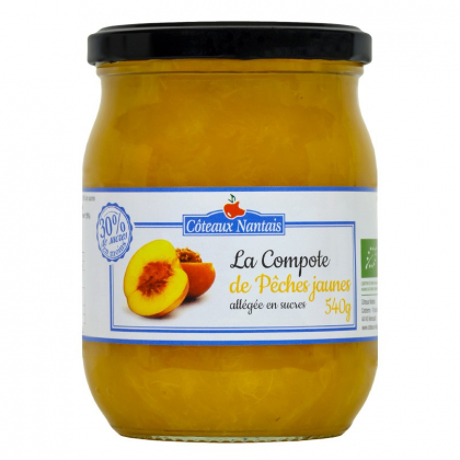 Compote de pêche jaune allégée - 540g