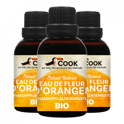 Extrait naturel d'eau de fleur d'oranger - Lot de 3x50ml