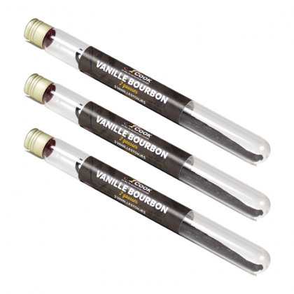 Vanille bourbon bio - 2 gousses - Lot de 3x10g