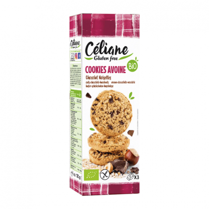 Cookies bio sans gluten - Avoine chocolat noisette - 120g