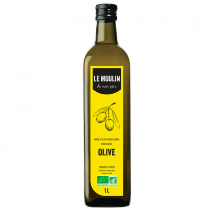 Huile olive vierge extra bio - Le Moulin de mon Père - 1L