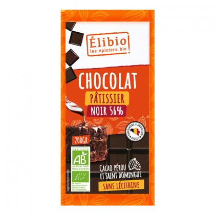 Chocolat noir bio spécial dessert - 56% de cacao - 200g
