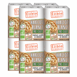 Haricots blancs bio précuits - Lot de 8x230g