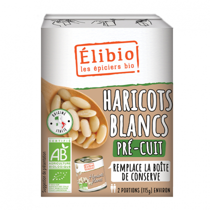 Haricots blancs bio précuits - 230g