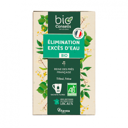 Infusion bio - Elimination excès d'eau - Boite de 20 sachets